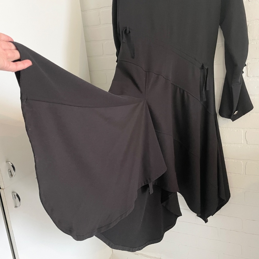 Y2K Gothic Redingote Coat Asymmetrical Button Jacket Lightweight Elloquent Sz M - Picture 12 of 16
